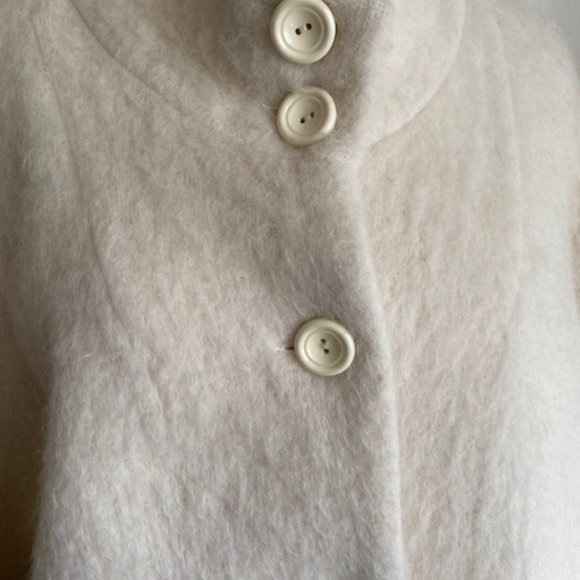 Appleseed Woman’s Cream Mohair Wool Blend Coat - Picture 6 of 7